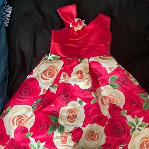 Pink Floral Dress. Size 3-4T